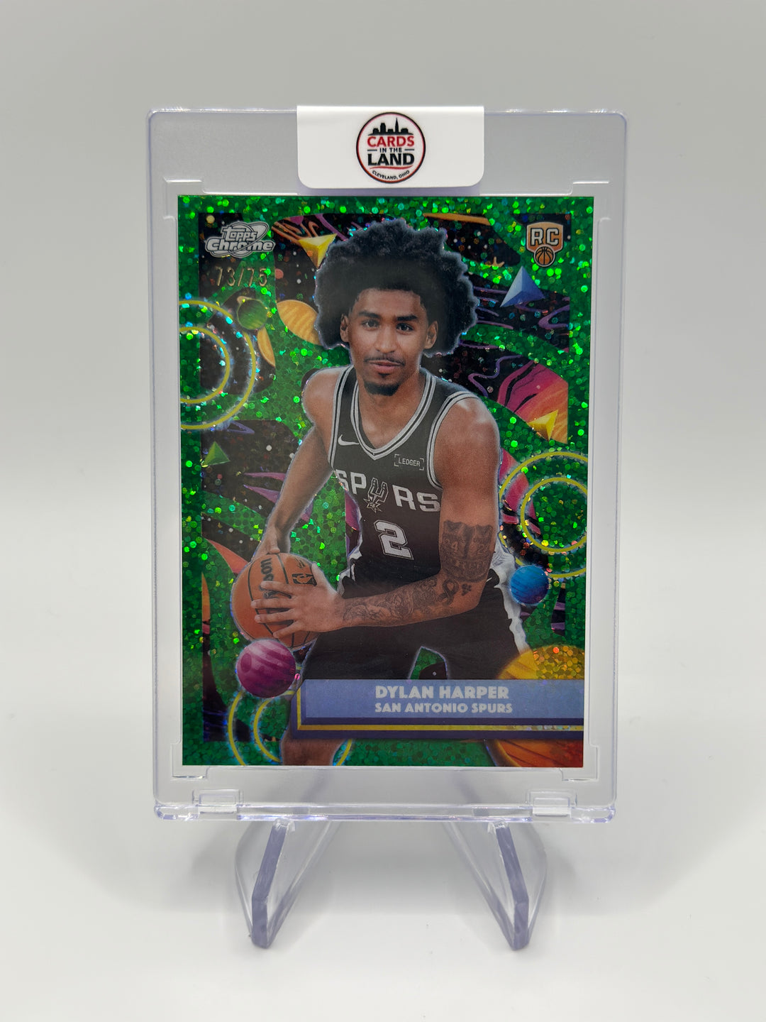 2025-26 Topps Chrome Cosmic Dylan Harper Green /99 #186