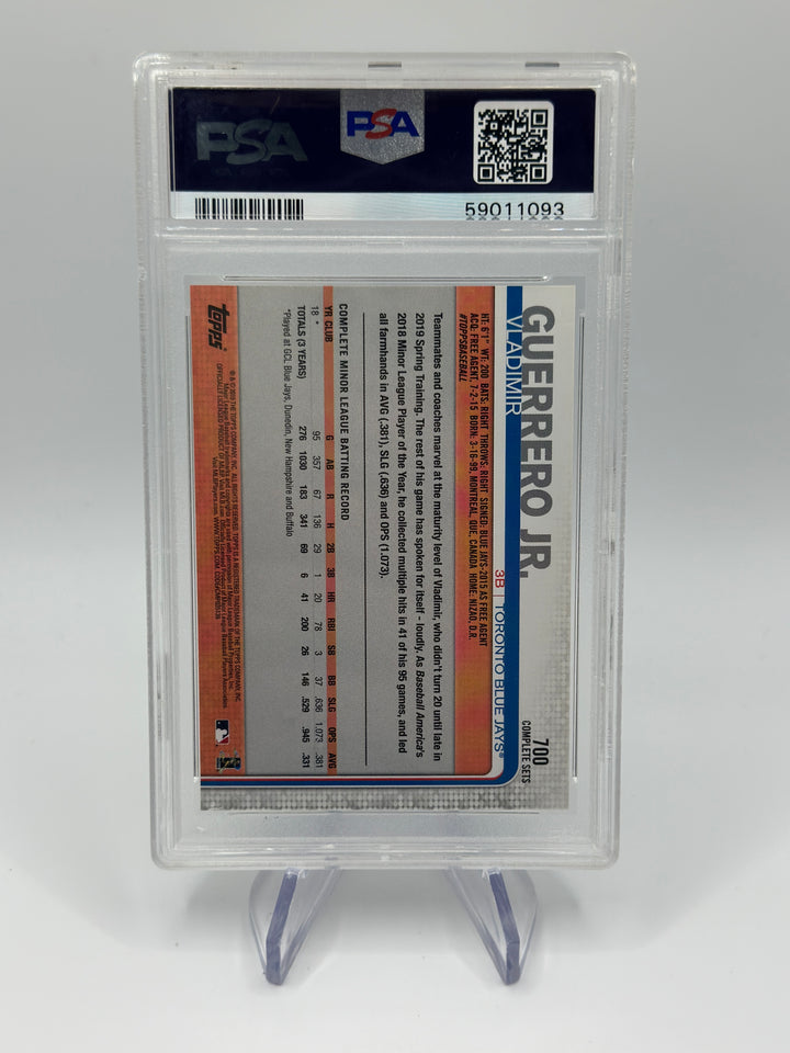 2019 Topps Complete Set Vladimir Guerrero Jr. Fielding #700 PSA 9