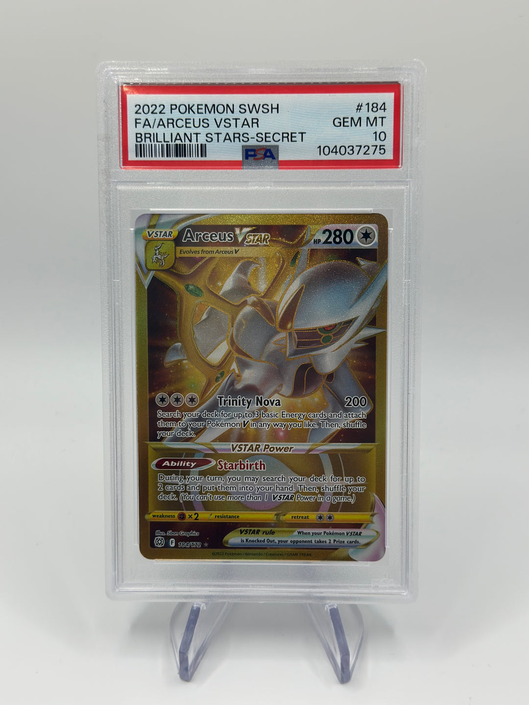Pokémon Arceus Vstar 184/172 PSA 10