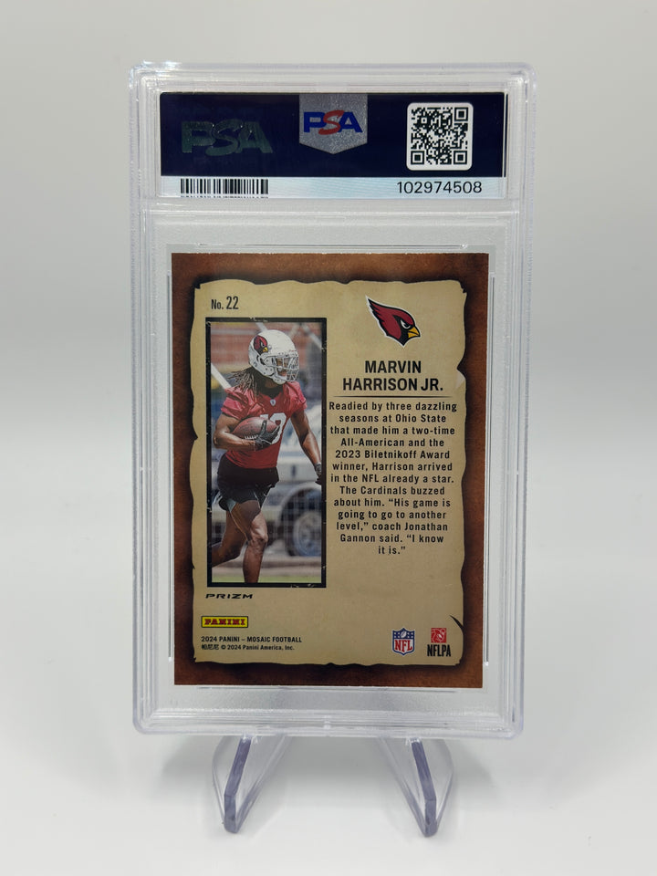 2024 Mosaic Marvin Harrison Jr. Notoriety #22 PSA 10