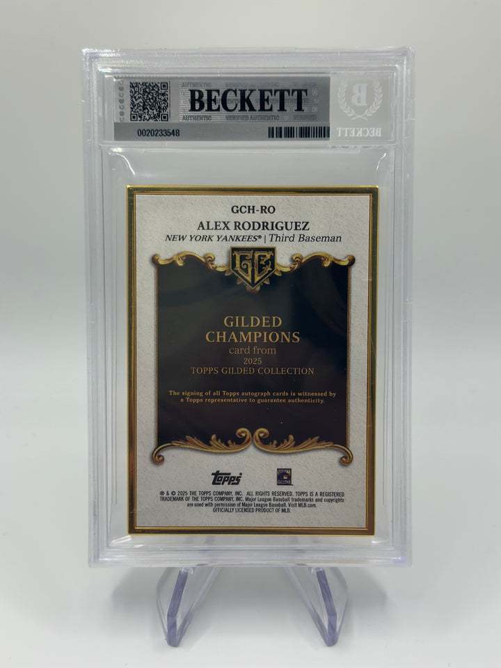 2025 Topps Gilded Collection Alex Rodriguez Champions Auto BGS 8.5
