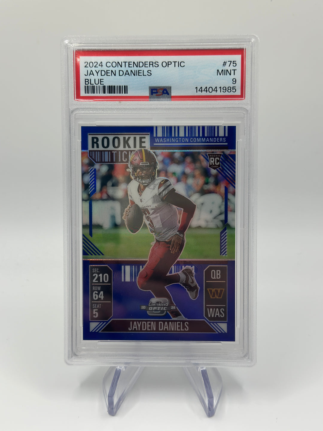 2024 Optic Jayden Daniels Blue /99 #75 PSA 9