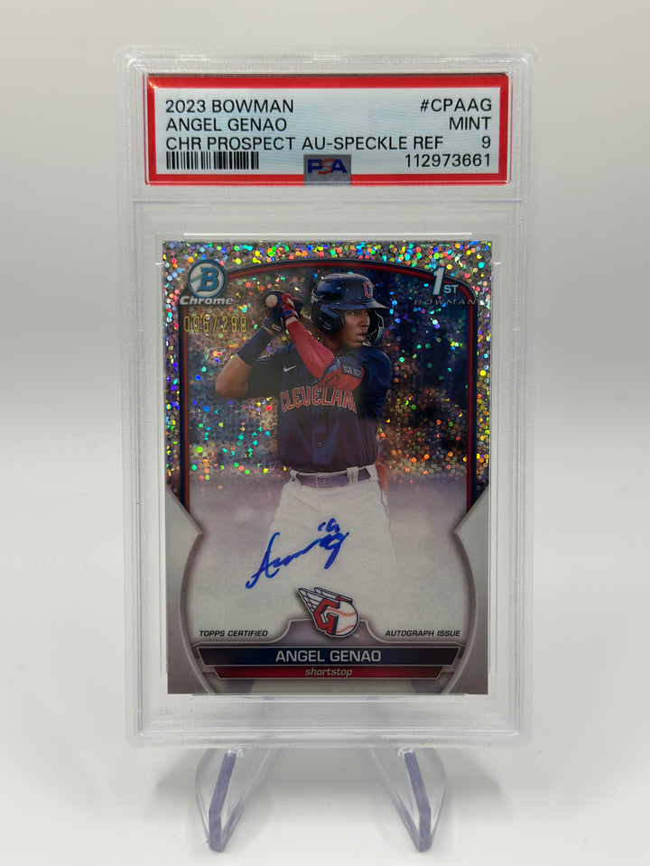 2023 Bowman Angel Genao Speckle Auto /299 #CPAAG PSA 9