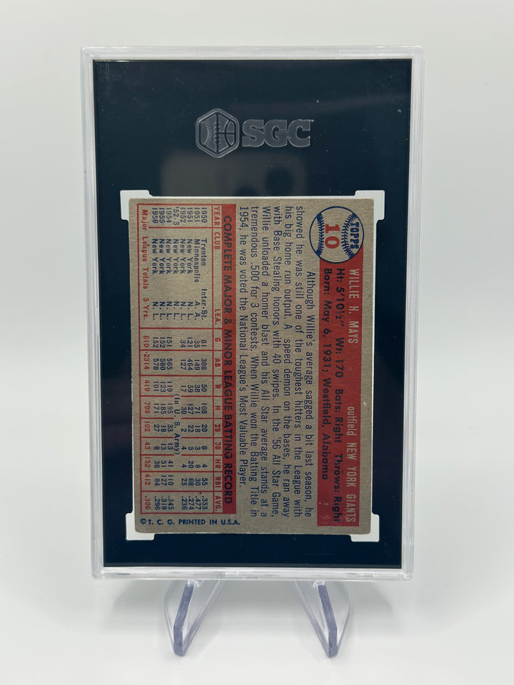 1957 Topps Willie Mays #10 SGC 1