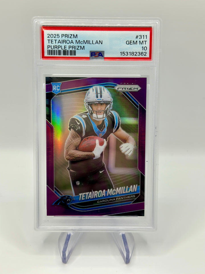 2025 Prizm Tetairoa McMillan Purple /125 #311 PSA 10