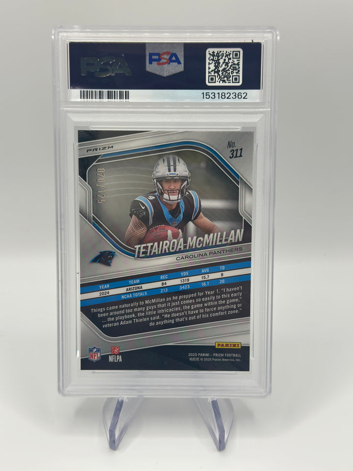 2025 Prizm Tetairoa McMillan Purple /125 #311 PSA 10