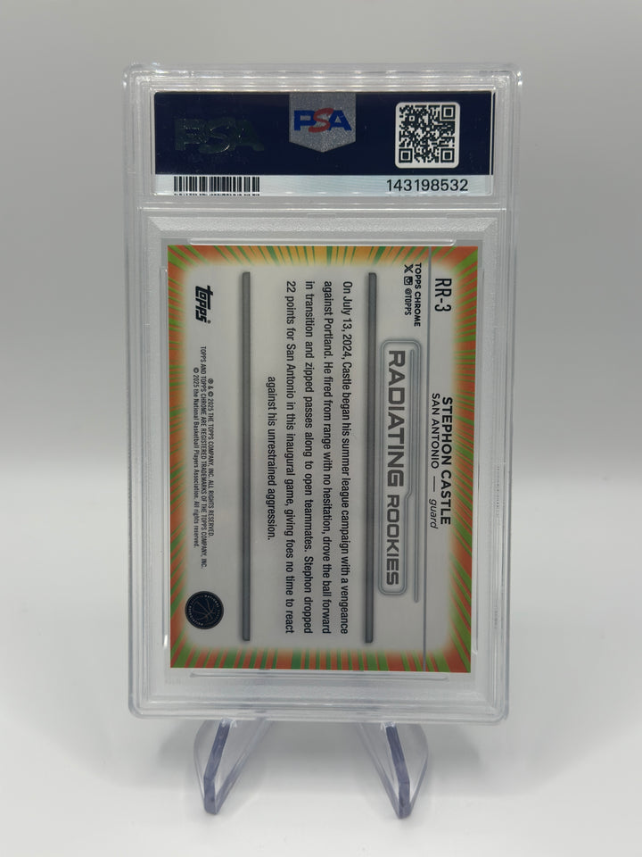 2024 Topps Chrome Stephon Castle Radiating Rookies #RR3 PSA 9