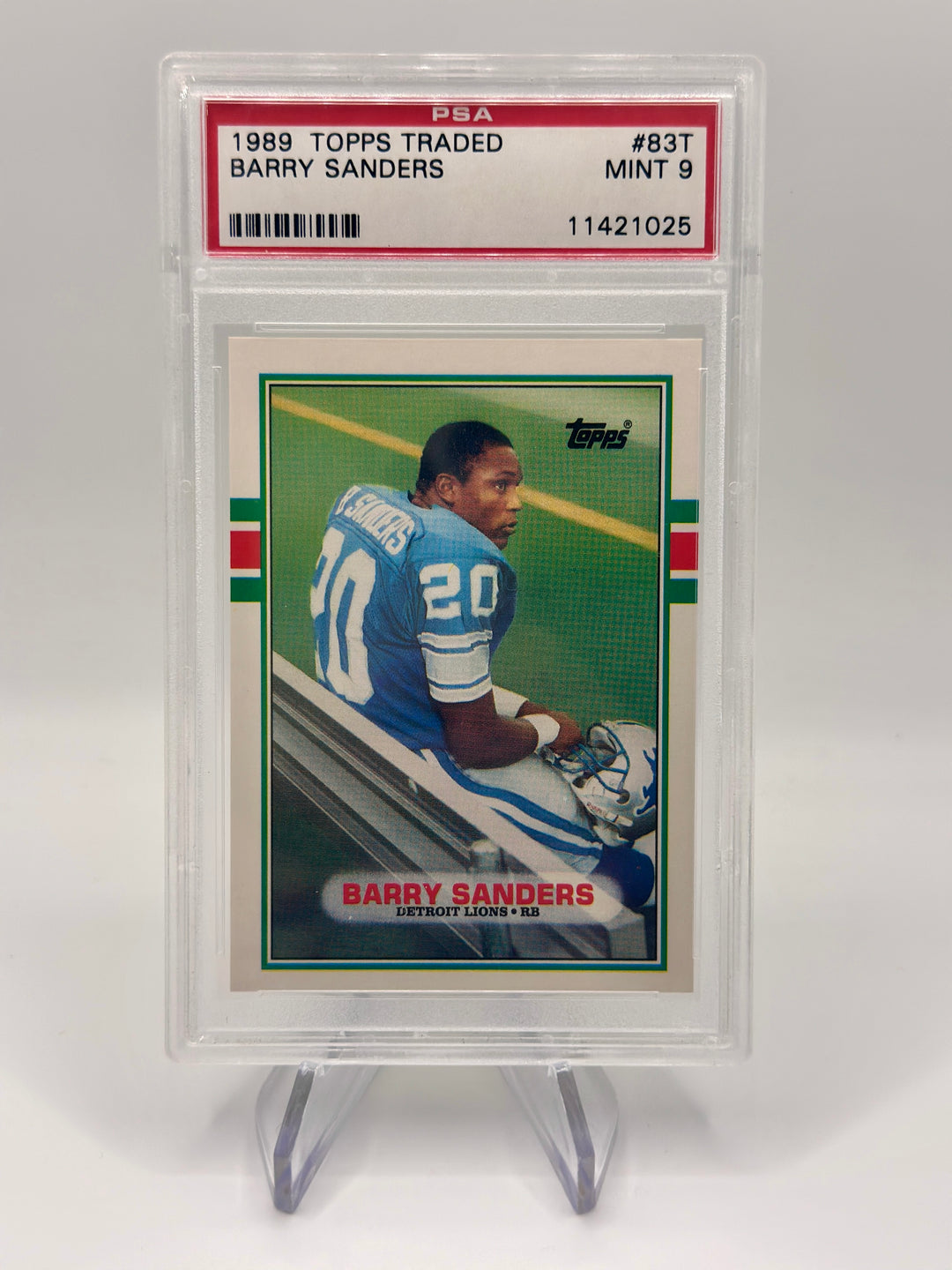 1989 Topps Traded Barry Sanders #83T PSA 9