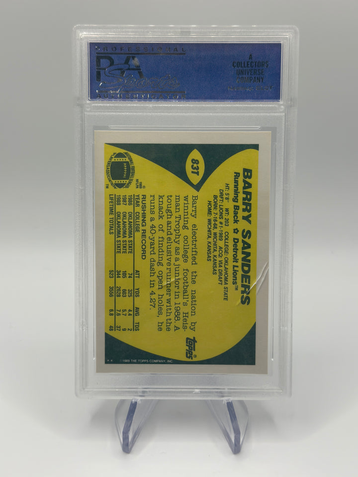 1989 Topps Traded Barry Sanders #83T PSA 9