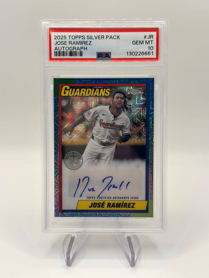 2025 Topps Silver Pack Jose Ramirez Auto #JR /99 PSA 10