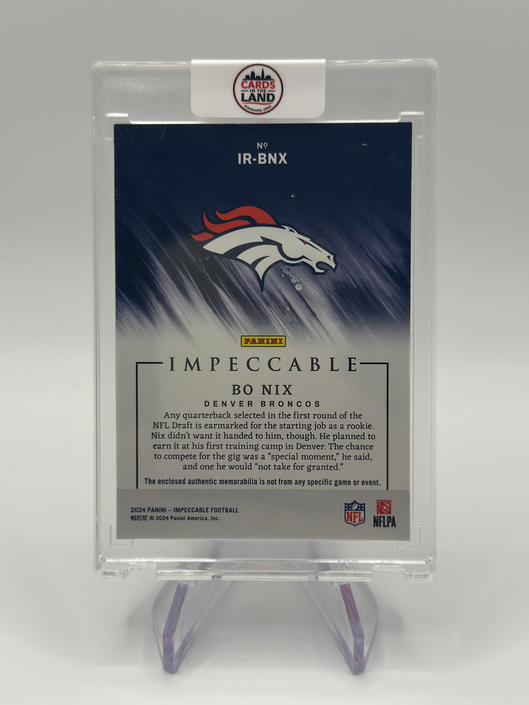 2024 Impeccable Bo Nix Impatchable Rookies /25