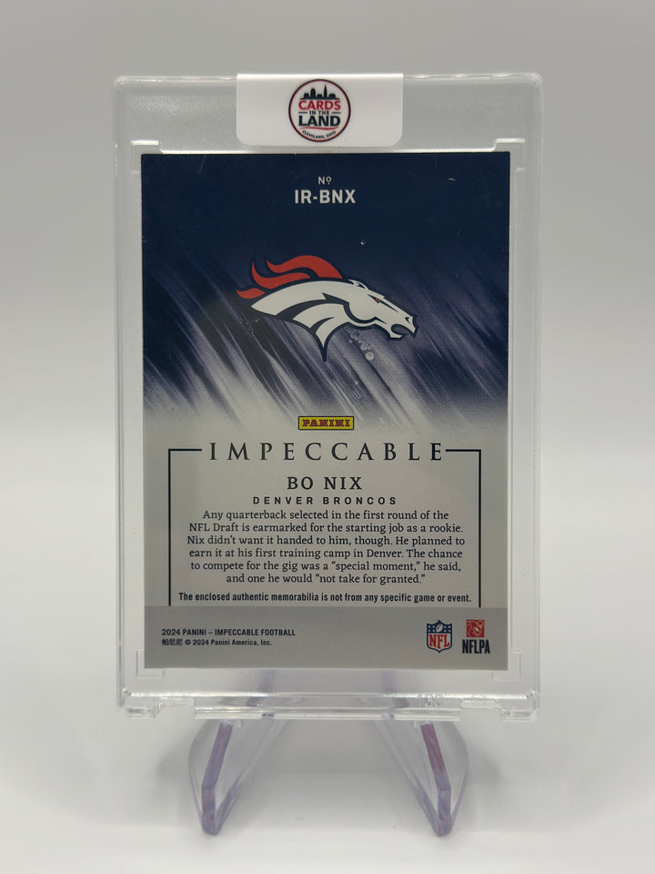 2024 Impeccable Bo Nix Impatchable Rookies /25