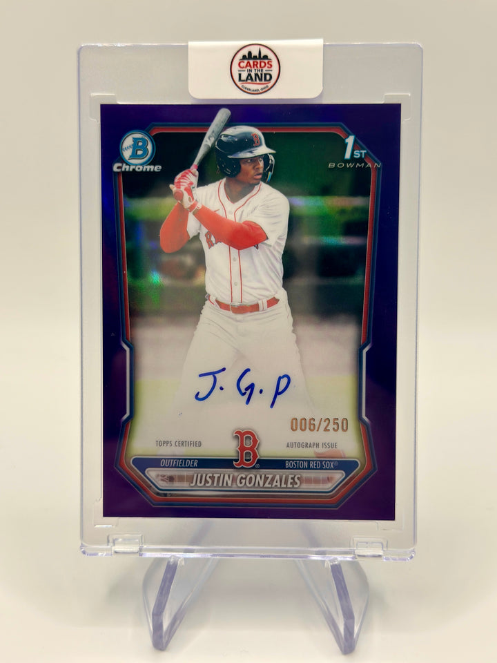 2026 Bowman Chrome Justin Gonzales Purple Auto /250