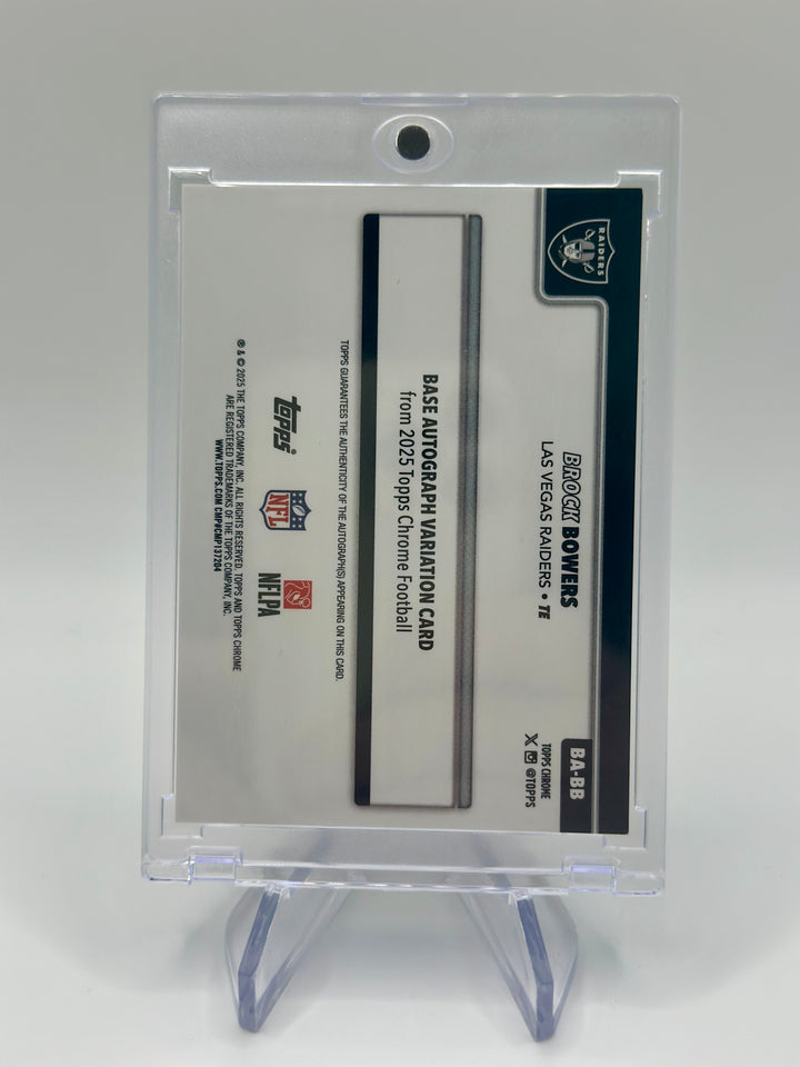 2025 Topps Chrome Brock Bowers #BA-BB Gold Auto /50
