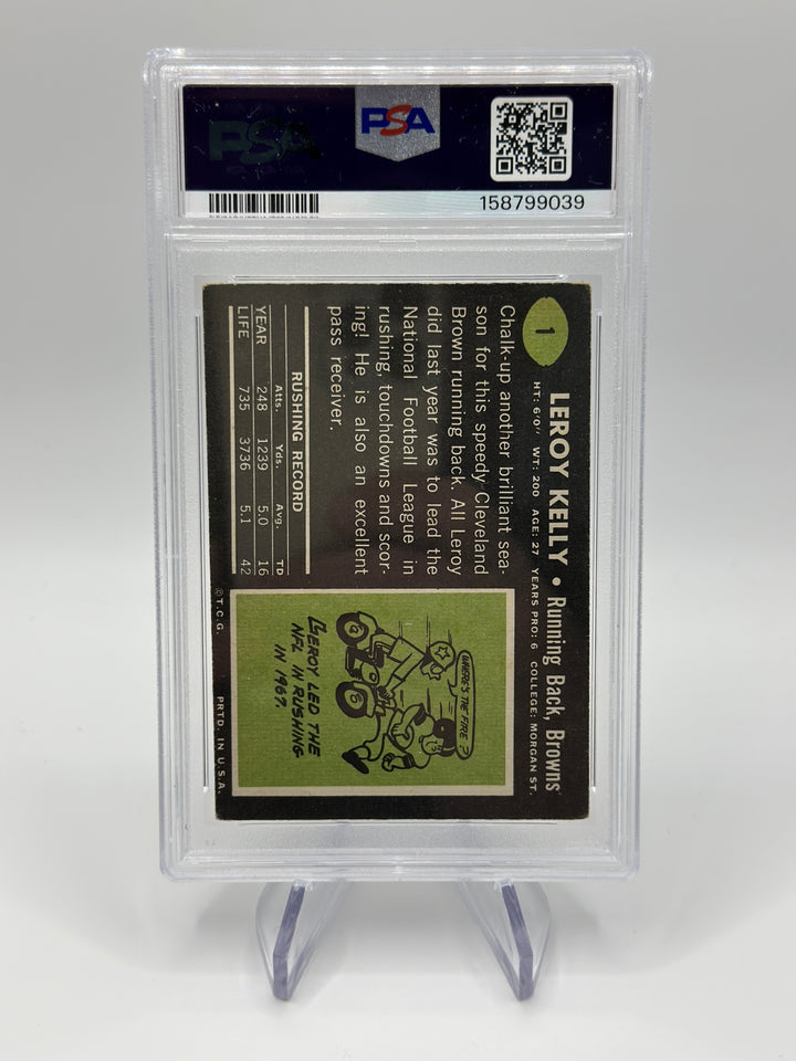1969 Topps Leroy Kelly #1 PSA Authentic Auto 10
