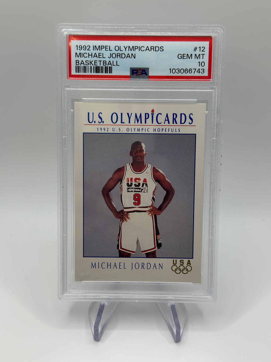 1992 Impel Olympicards Michael Jordan #12 PSA 10