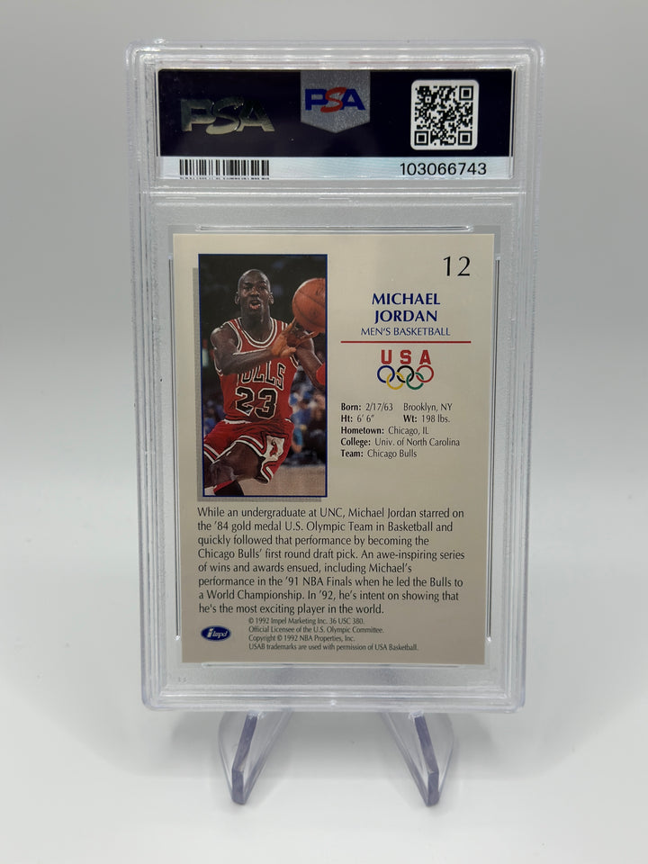 1992 Impel Olympicards Michael Jordan #12 PSA 10