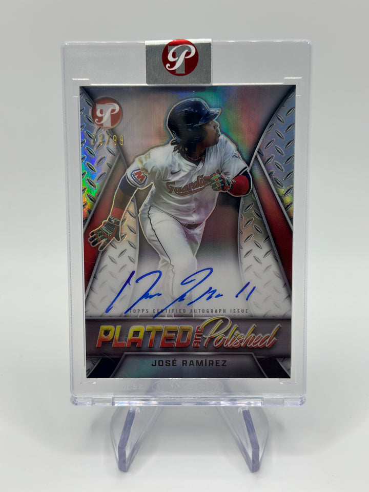 2025 Topps Pristine Jose Ramirez Plated and Polished AUTO /99 #PAPAV-JR