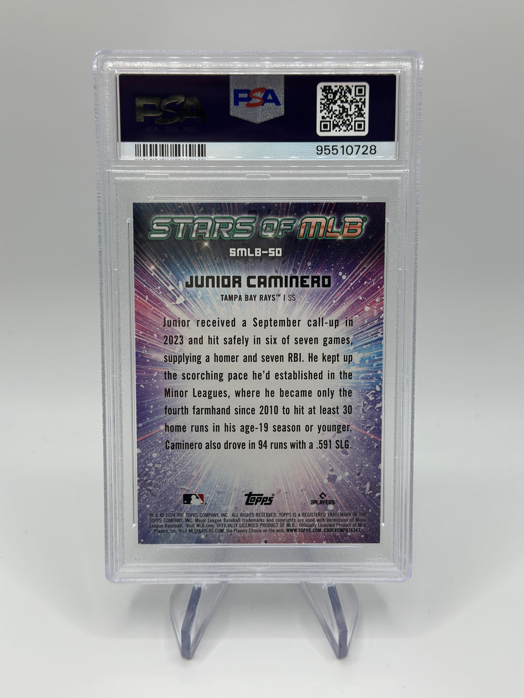 2024 Topps Junior Caminero Stars of MLB #SMLB50 PSA 10