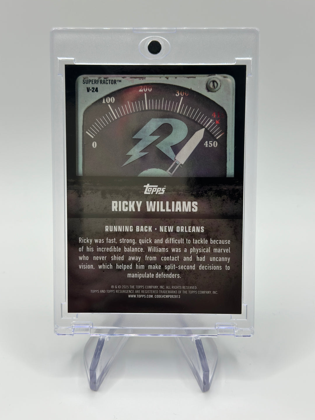 2025 Topps Resurgence Chrome Ricky Williams Superfractor 1/1