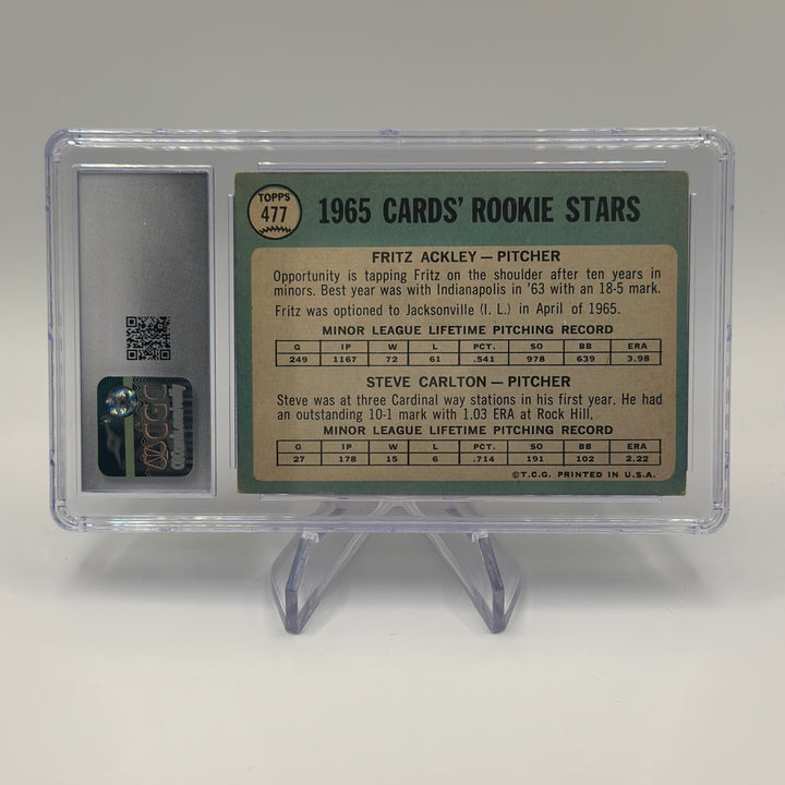 1965 Topps Fritz Ackley/Steve Carlton #477 CGC 5