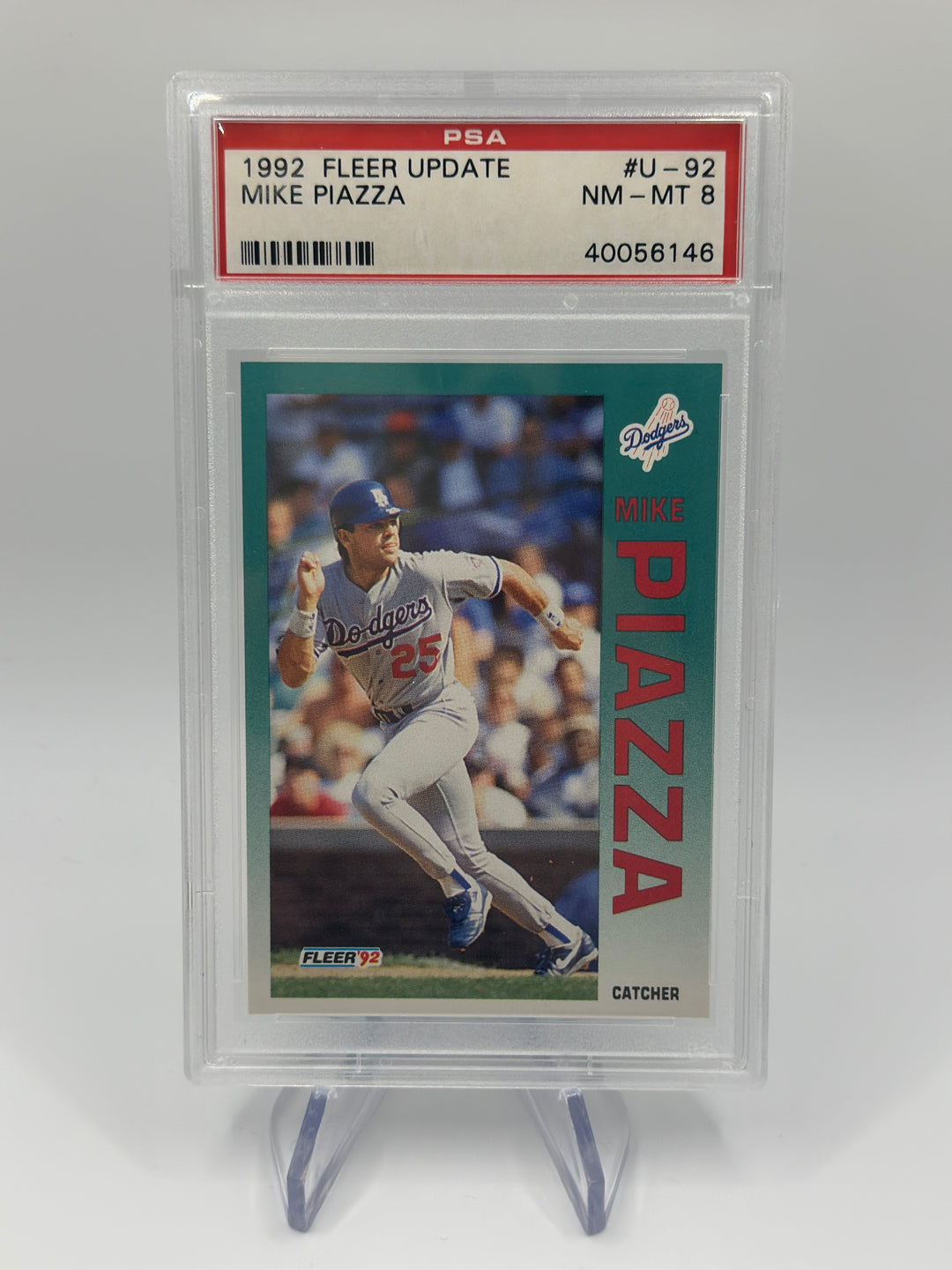 1992 Fleer Update Mike Piazza #U-92 PSA 8