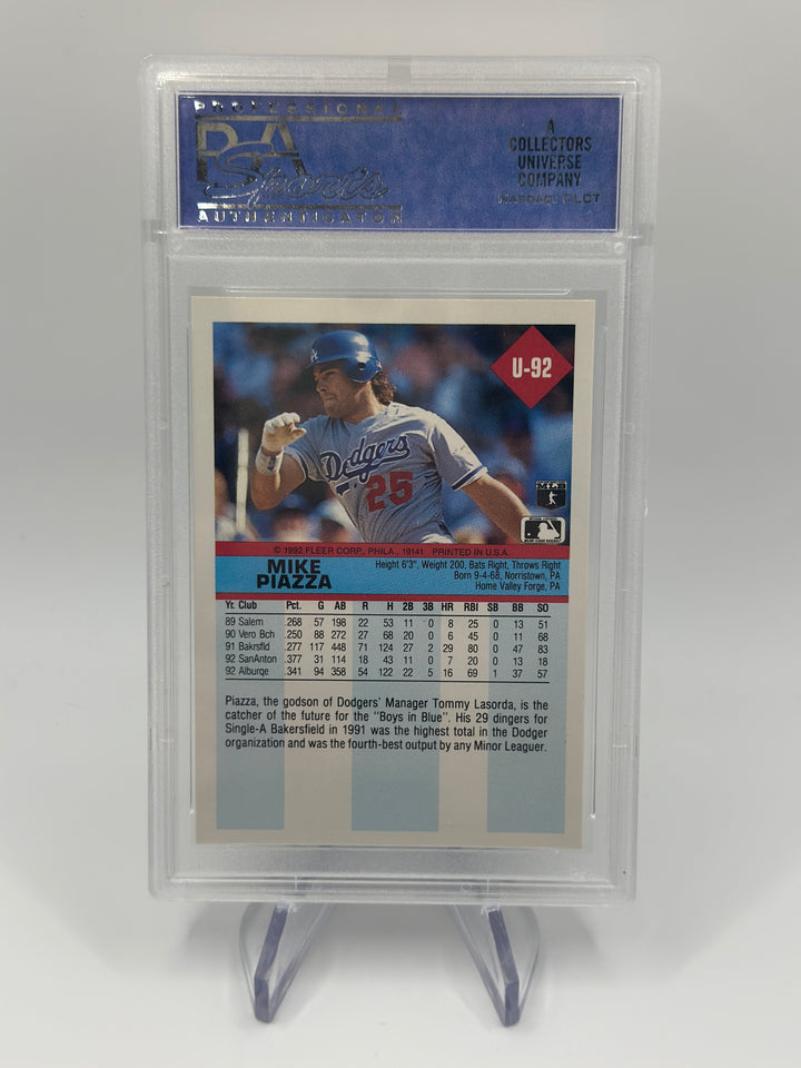 1992 Fleer Update Mike Piazza #U-92 PSA 8