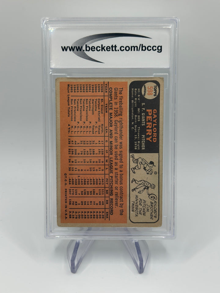 1966 Topps Gaylord Perry SP #598 BCCG 6