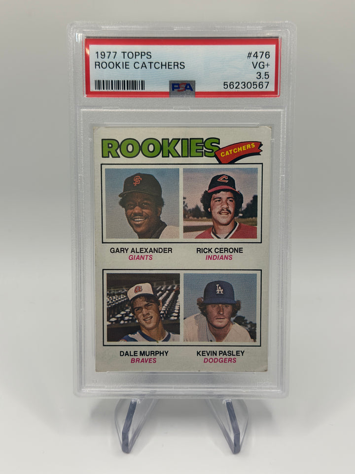 1977 Topps Rookie Catchers Alexander/Cerone/Murphy/Pasley #476 PSA 3.5