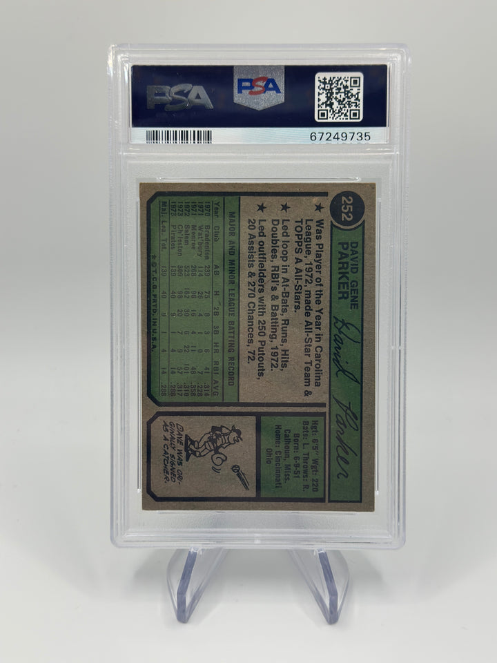 1974 Topps Dave Parker #252 PSA 4