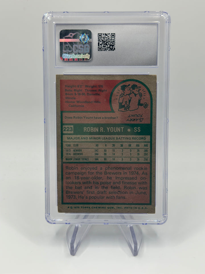 1975 Topps Robin Yount #223 CSG 3