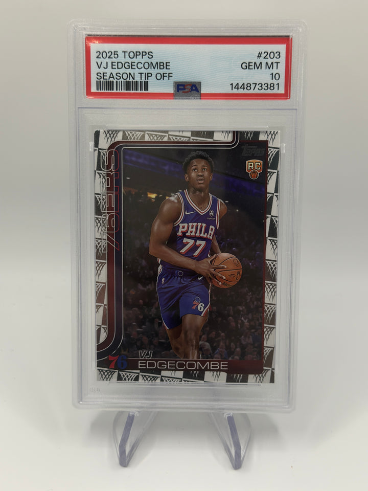 2025 Topps VJ Edgecombe Season Tip Off #203 PSA 10
