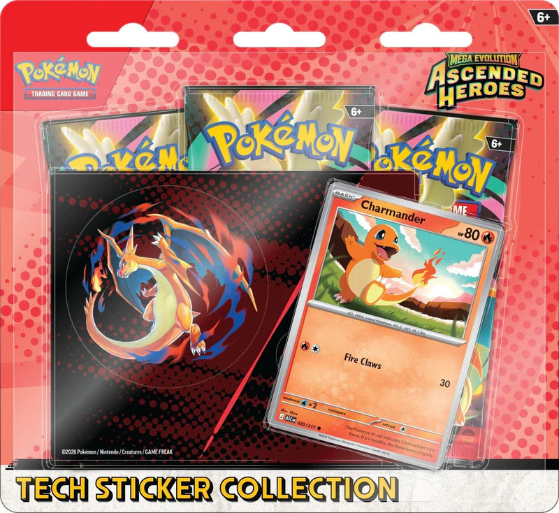 Pokemon Mega Evolution Ascended Heroes Tech Sticker Collection