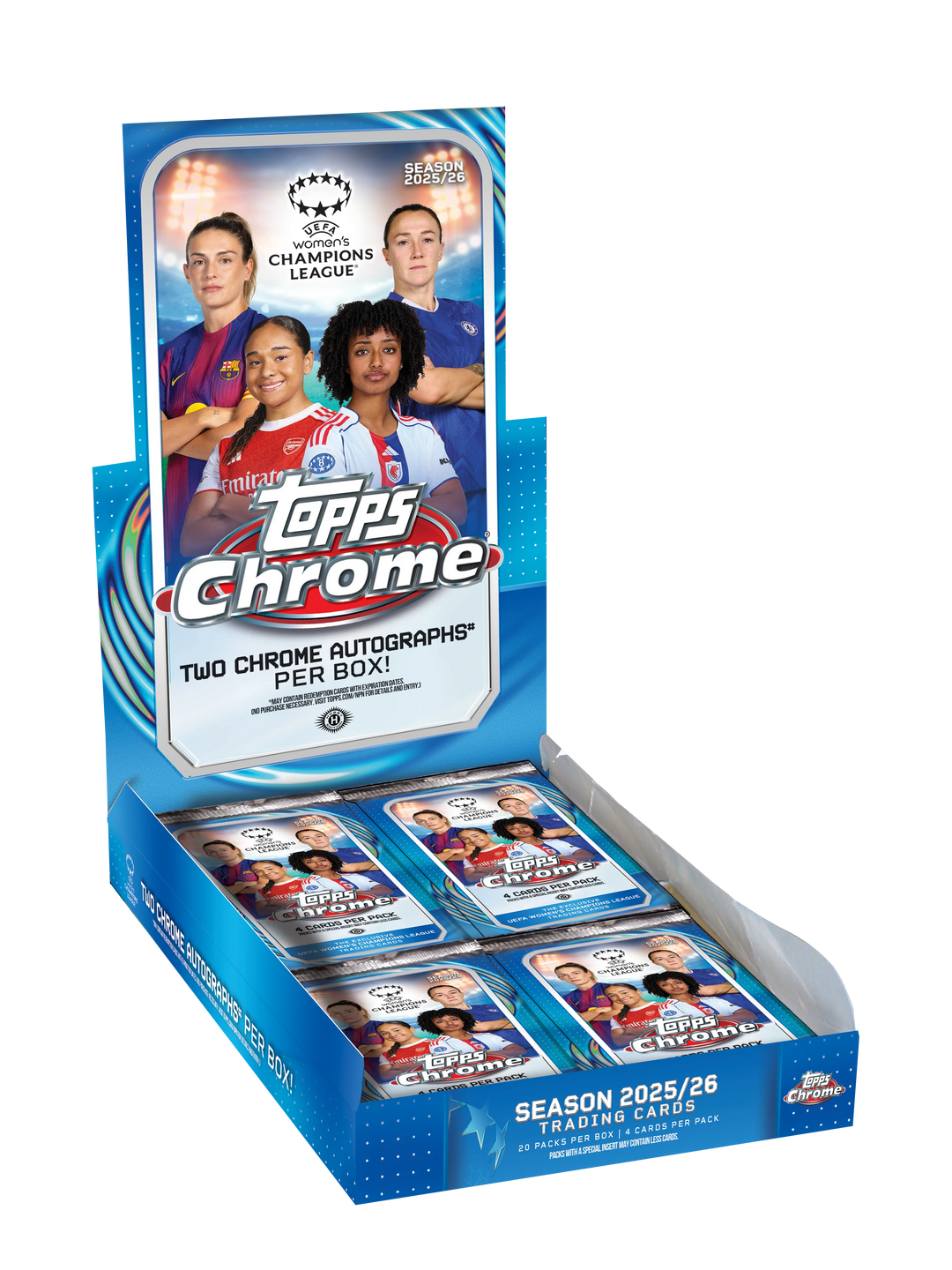 2025/26 Topps Chrome UEFA Women's Champions League Hobby Box
