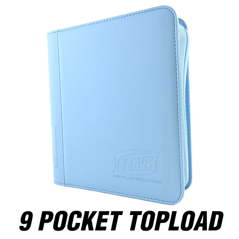 ELEV8 9 Pocket Toploader Binder Light Blue