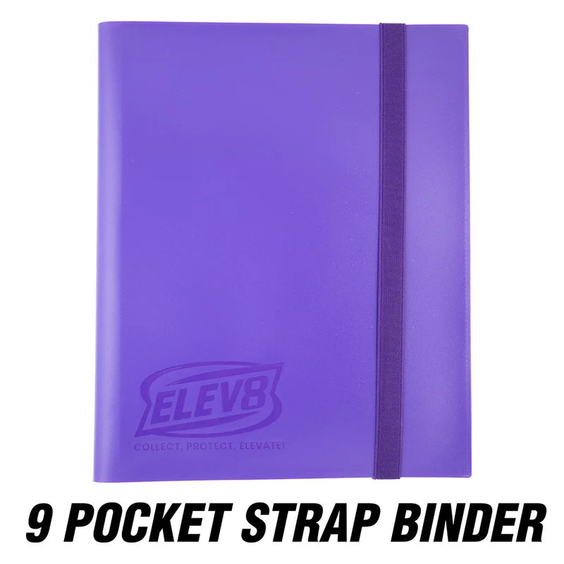 Elev8 9 Pocket Strap Binder Purple