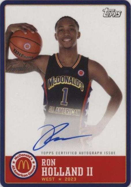 Ron Holland 2023 Topps McDonald's All American 🔥On Card AUTO🔥 #PA-RH Pistons