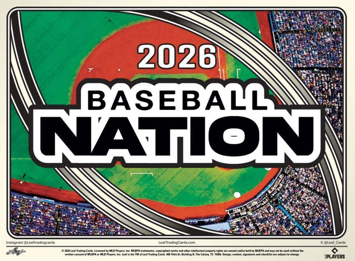 Break #5: 2026 Leaf Baseball Nation Hobby Box FULL CASE Break (10 Boxes)- PYT