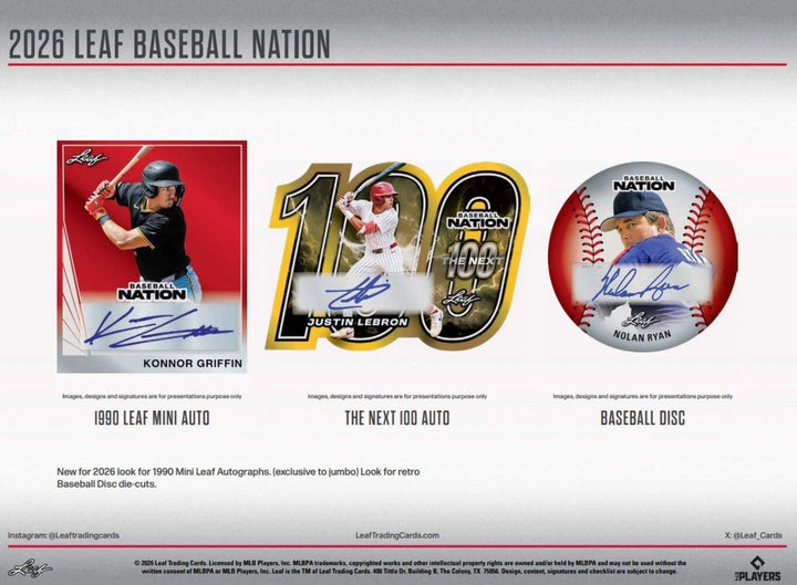 Break #5: 2026 Leaf Baseball Nation Hobby Box FULL CASE Break (10 Boxes)- PYT